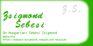 zsigmond sebesi business card